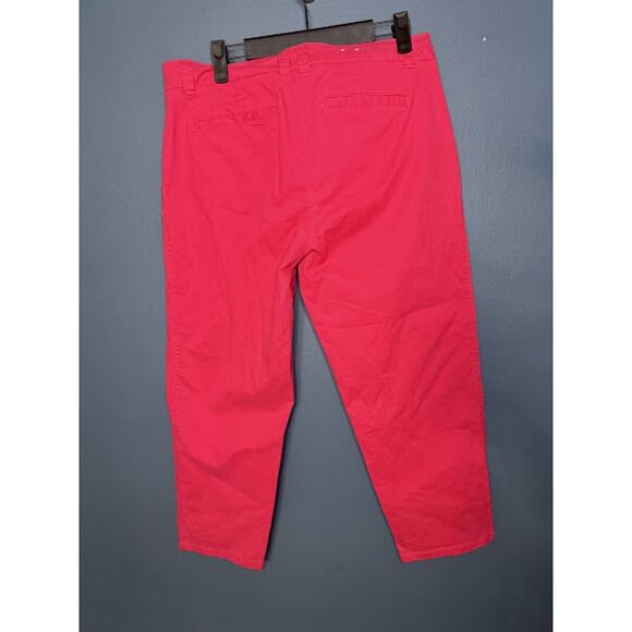 Crown & Ivy Pink Pants Women's Size 8 Skinny Cotton Coastal Grandma Vacation - Picture 2 of 9